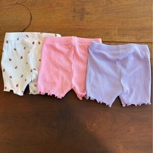 Old Navy Baby Shorts Bundle in Purple, Pink, and White